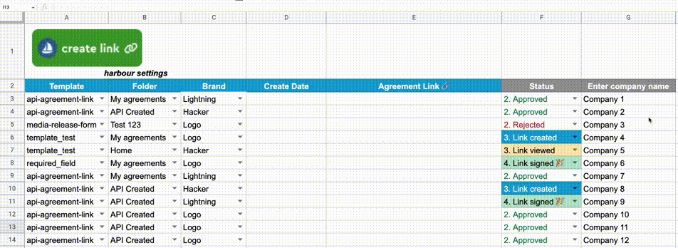 Google Sheets Demo